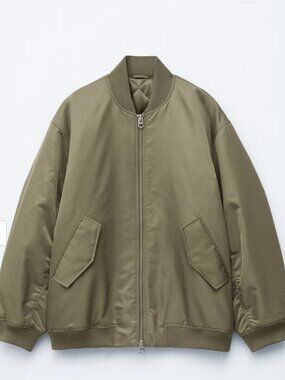 NWT &Other Stories Long Bomber Jacket